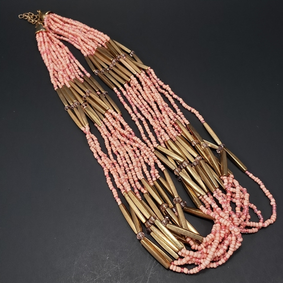 GORGEOUS Femenine Layered Beaded Necklace - Picture 2 of 3